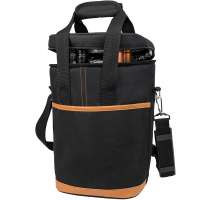 Insulated   4 Bottle Travel Wine Carring Cooler Tote  Bag with Shoulder Strap and Corkscrew Opener