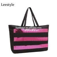 New Design Tote Beach Bag With Sequins Design Fashion Sequins Beach Bag