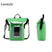 Waterproof Dry Sack With Transparent Window Adjustable Shoulder Strap Lightweight Roll Top PVC Dry Bag Waterproof Backpack