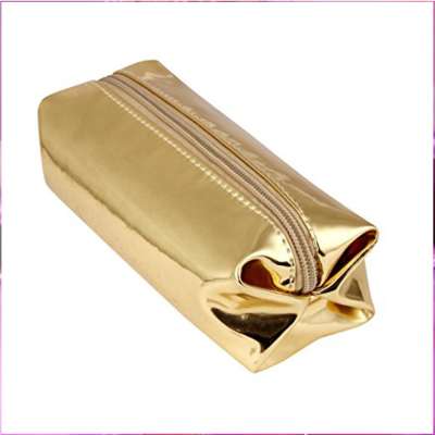 Metallic leather pencil case school pen holder  for girls children