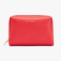 Leather  Toiletry Cosmetic Makeup Bag Travel Bag