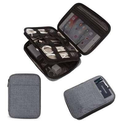 Double-layer Travel Cable Organizer Electronics Accessories Cases for cables Storage bag